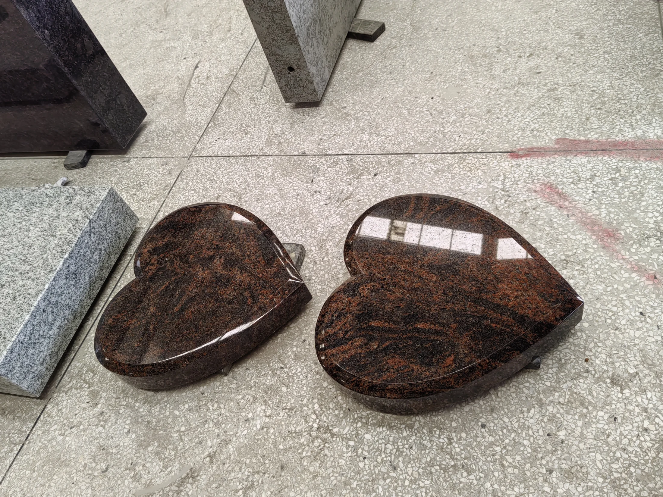 Polished Granite Heart Monuments