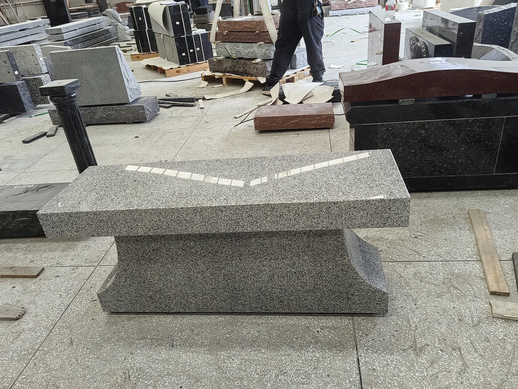 Durable Granite Bench for Mausoleum & Park