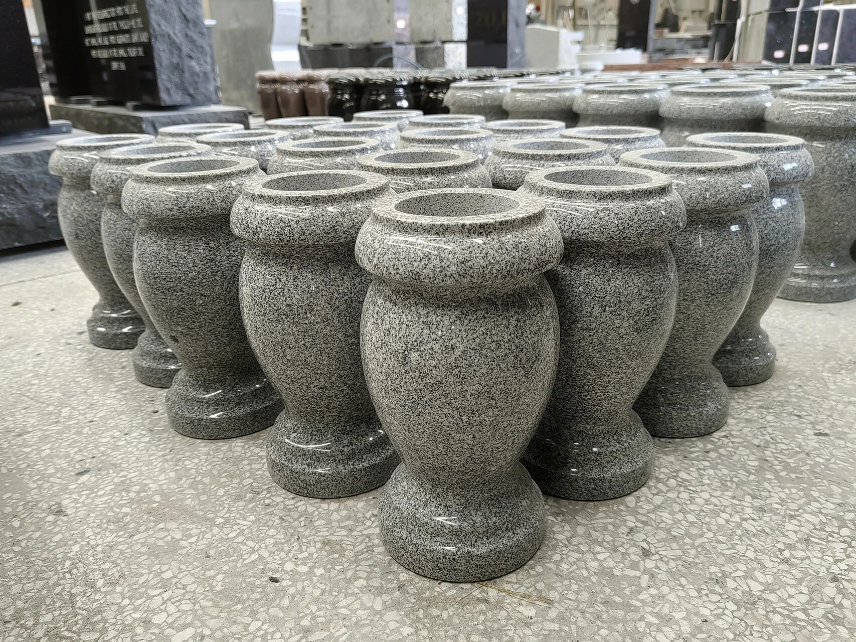 Customizable Size Granite Tombstone Vase