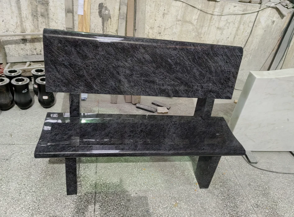 Polished Granite Memorial Bench
