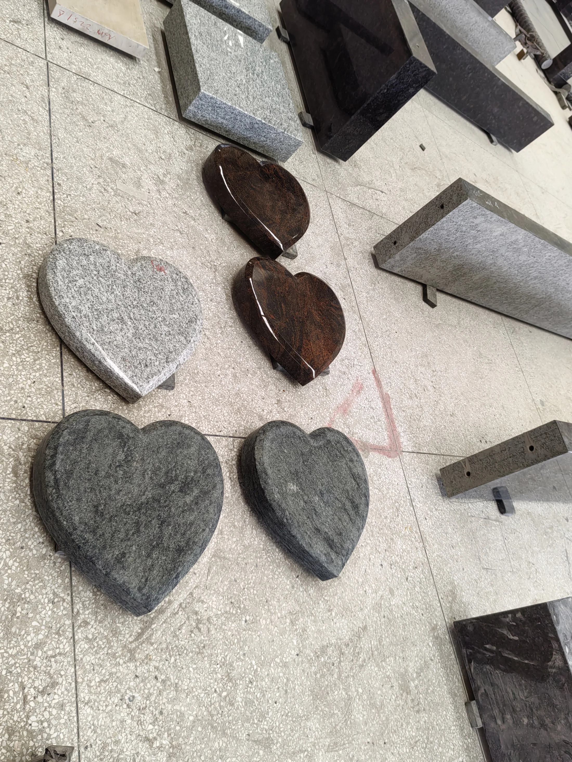 Polished Granite Heart Monuments
