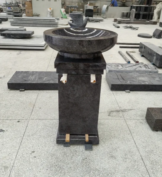Dark Granite Memorial Bird Basin Monument