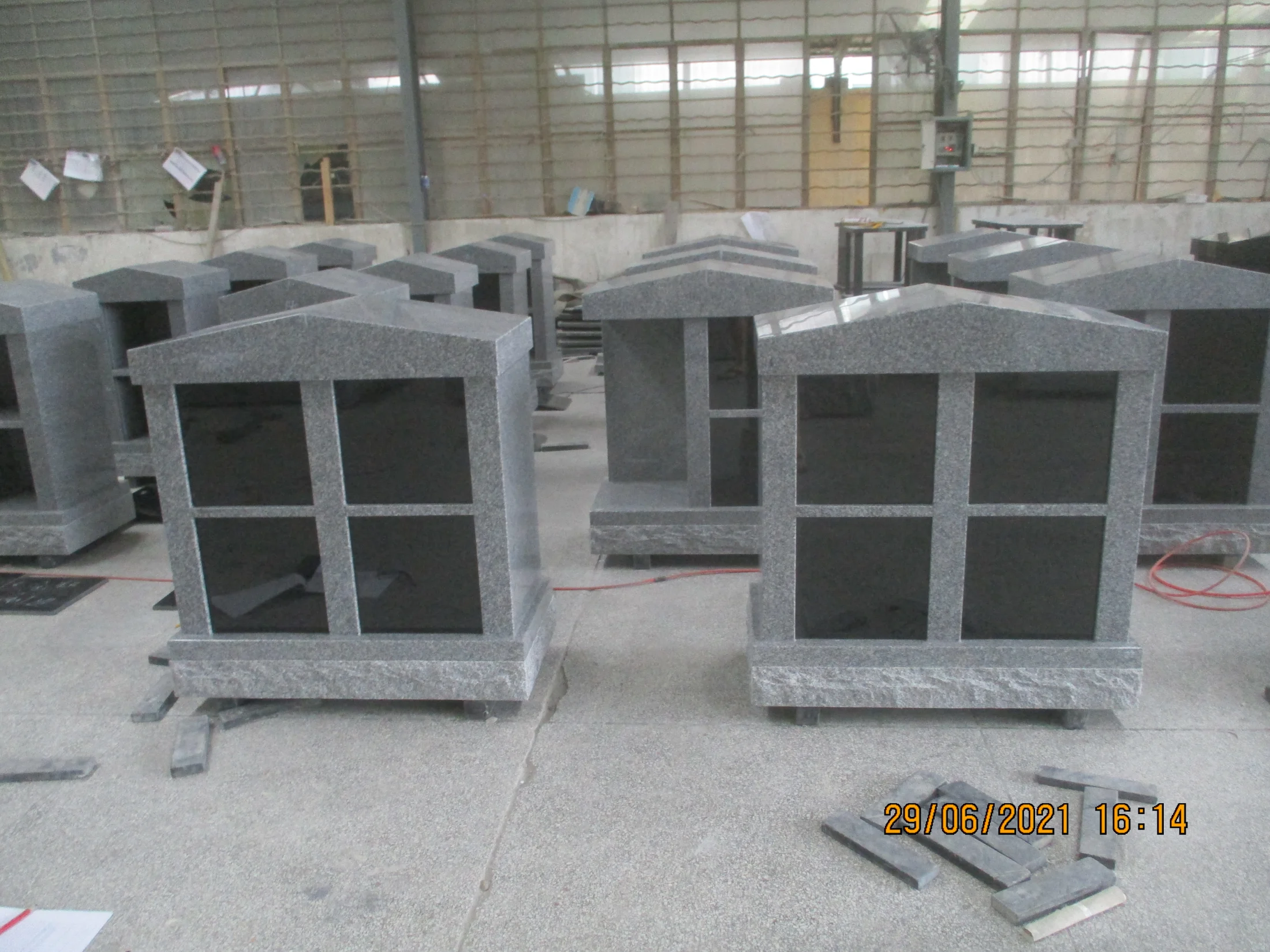 Outdoor Memorial Granite Niche Wall