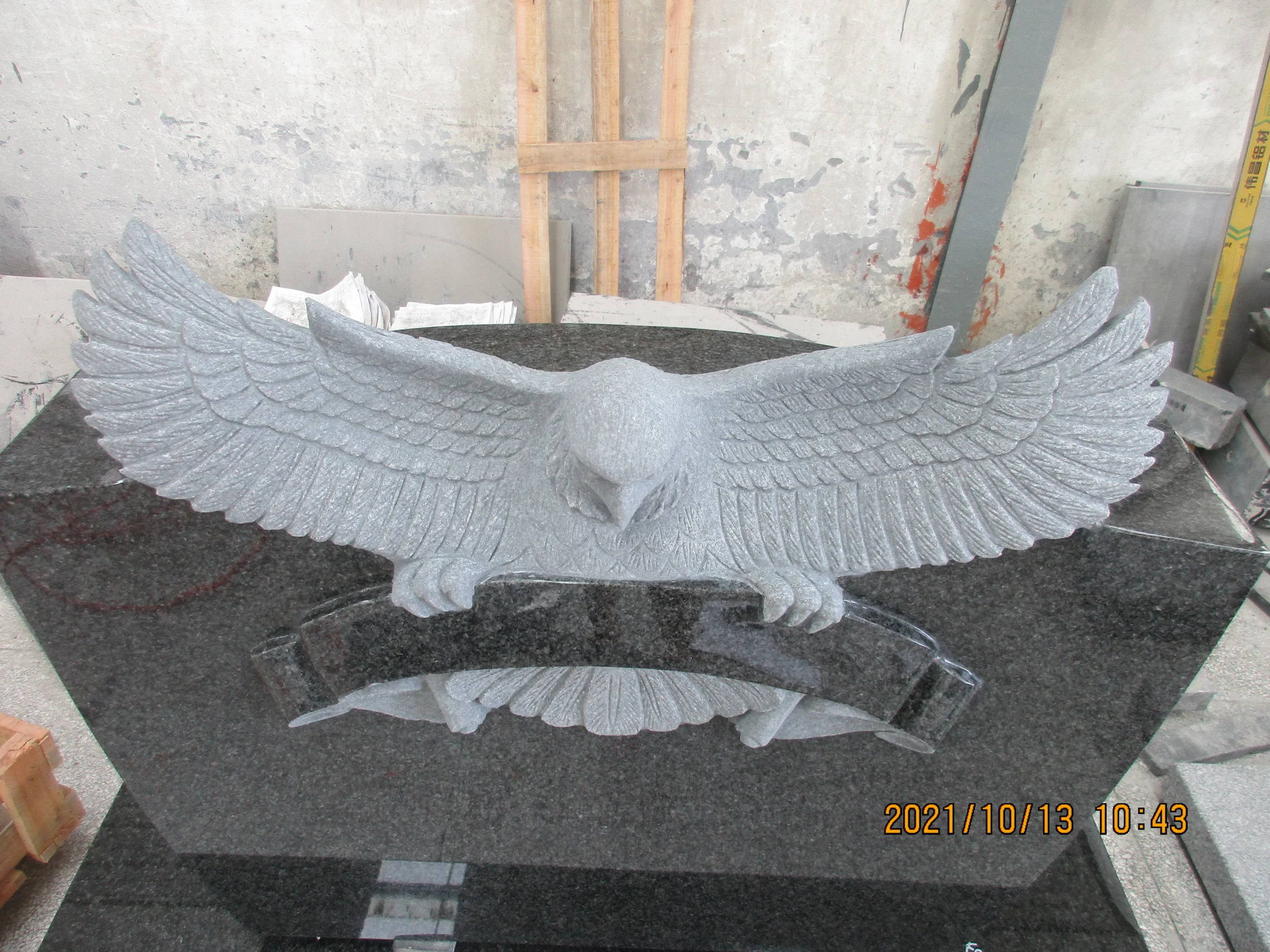 Detailed Engraved Tombstone Granite