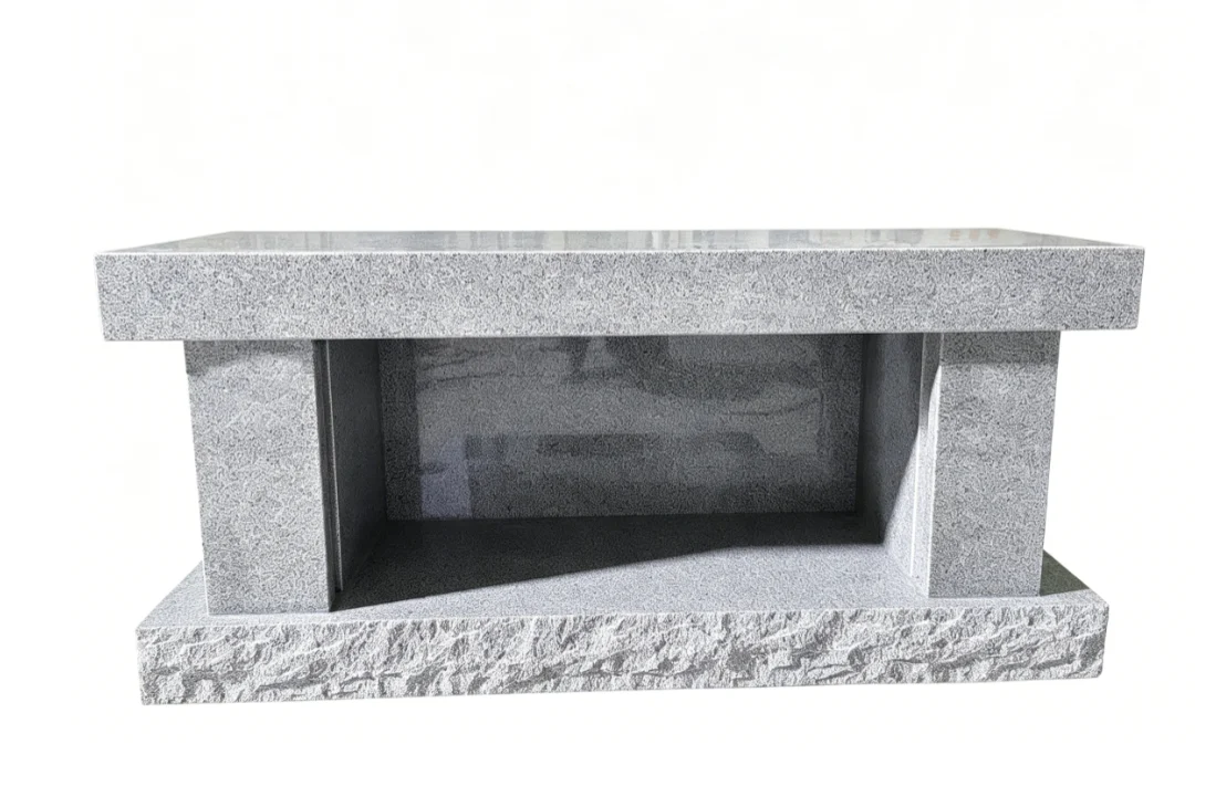 Light Grey Granite Memorial Bench for Cemetery
