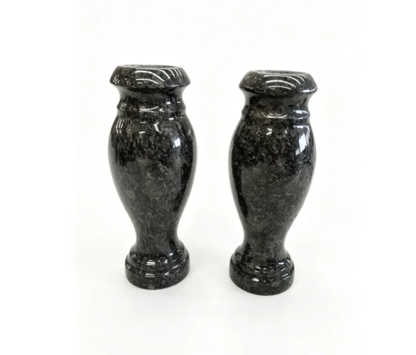 High-Gloss Polished Granite Cemetery Vase