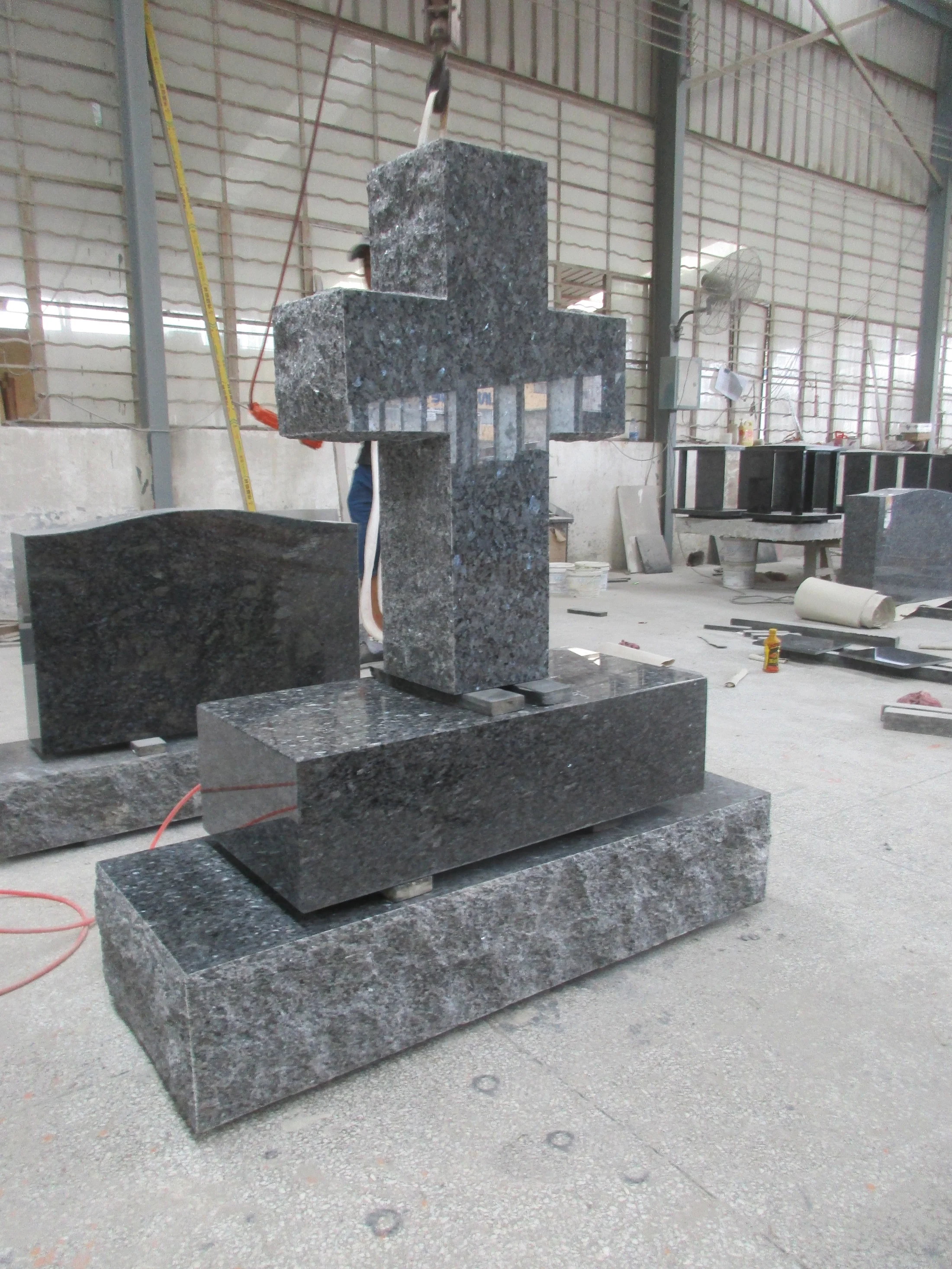 Natural Granite Memorial Cross