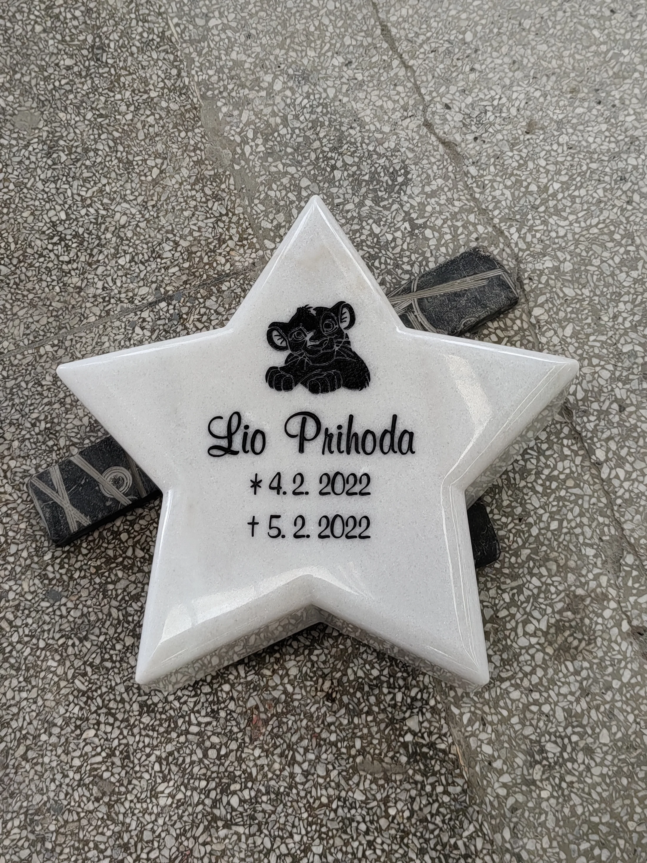 Custom Sandblasted Text On Marble Memorial