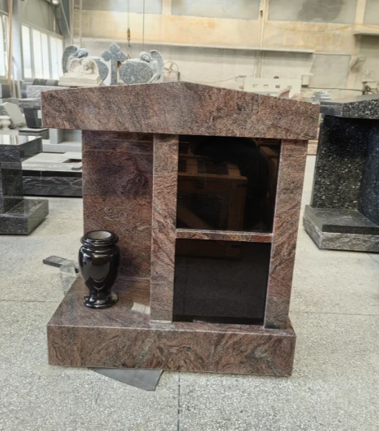 Elegant Multi-Niche Columbarium with Black Vase Urn