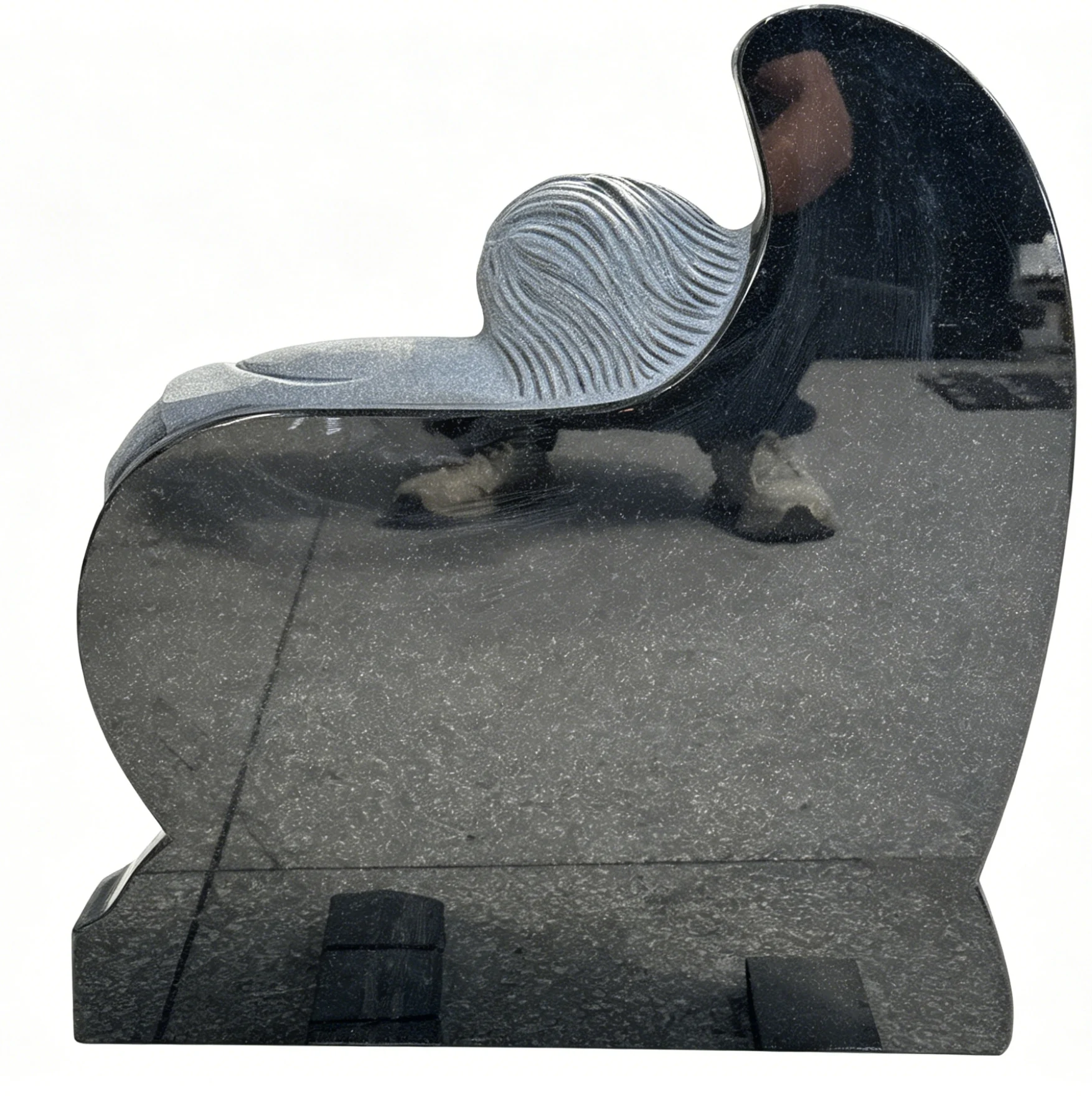 Granite Headstone with Polished Back & Engraving Available