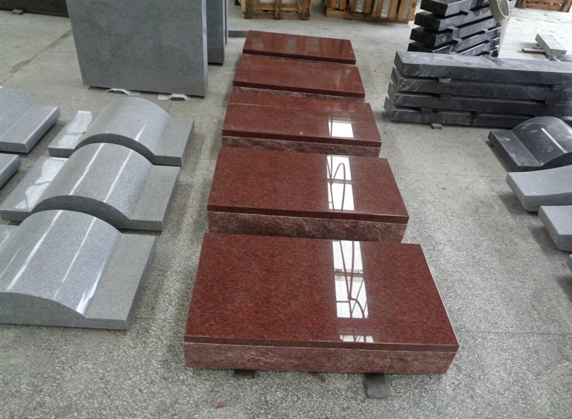 Red Granite Memorial Base Slab