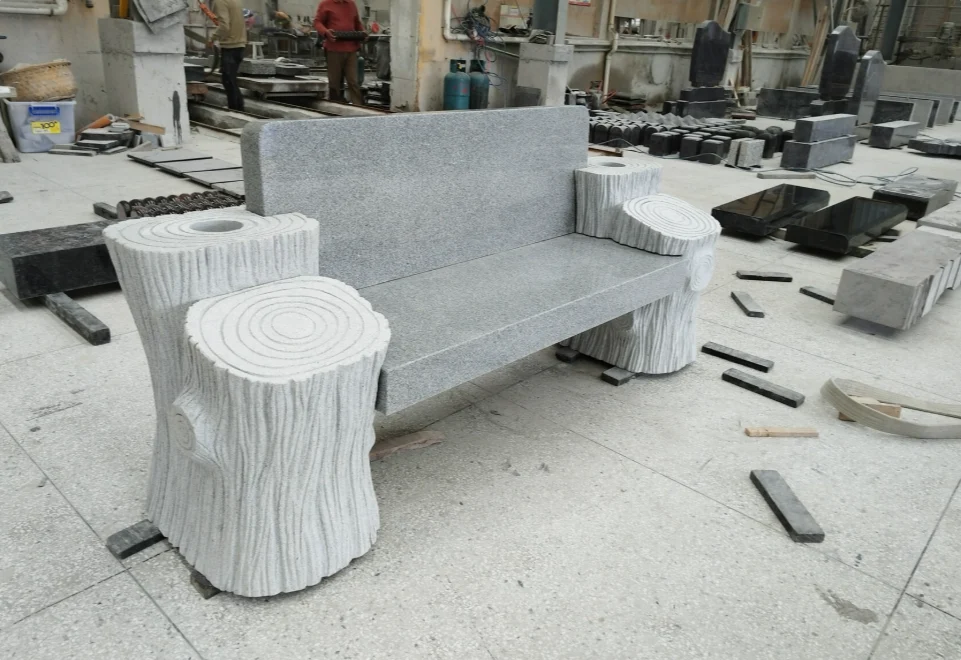 Rustic Tree-Shape Granite Bench: A Timeless Tribute to Cherished Ones
